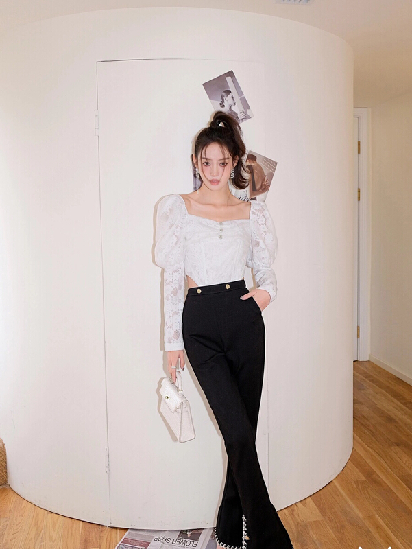 [ala] niche design lace blouse s1296# JJ