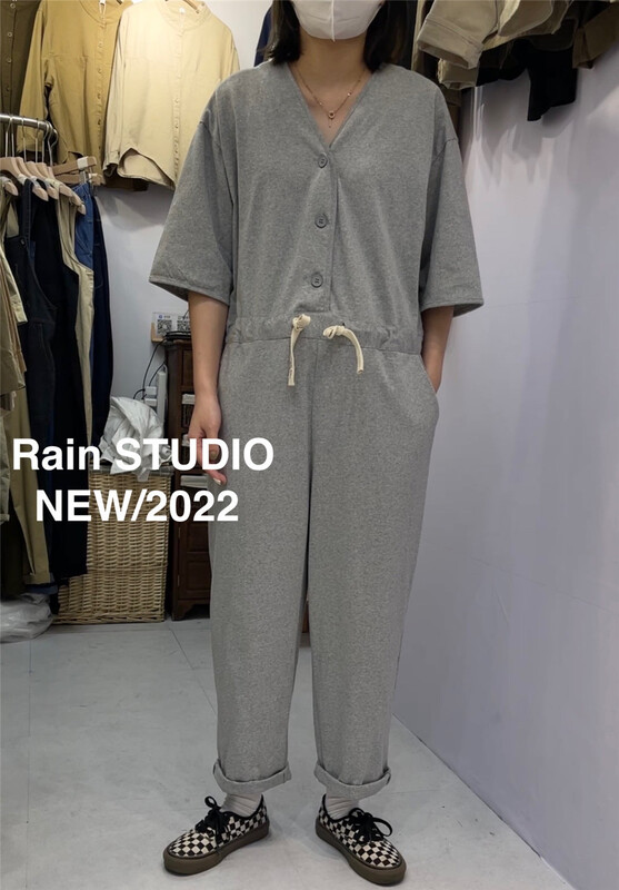 goods in stock! [rain] drawstring fashion Korean Jumpsuit 82039# L
