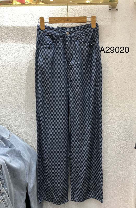 New in early summer! [queen] ice check loose skinny jeans a29020# ozq