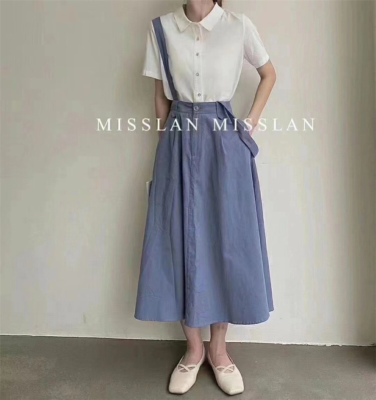 New in early summer! [miss LAN] Korean style strap skirt (with detachable strap) 21632# XJ