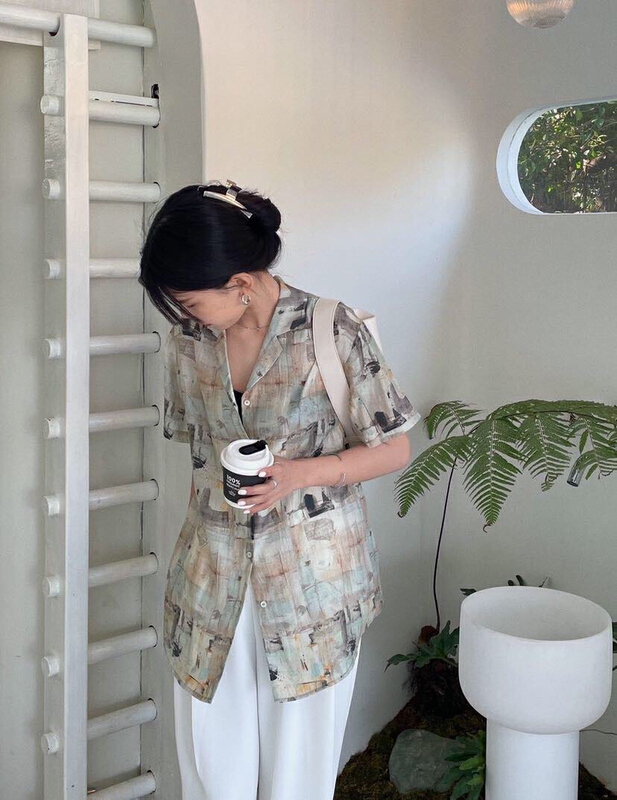 New in early summer! [soul] commuter basic print shirt bt16131221c# CLS