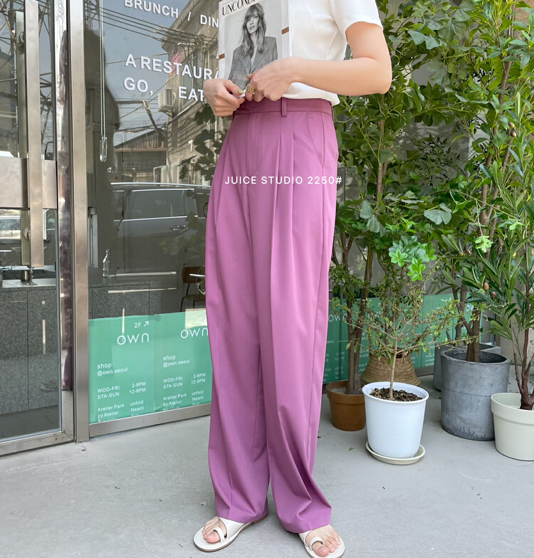 [juice] versatile wide leg slim trousers 2250# ll