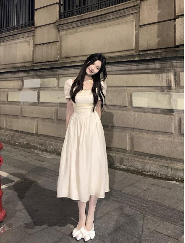 New in early summer! [RM. HH] slim sweet bubble sleeve Fairy Dress ys6-302# ozq