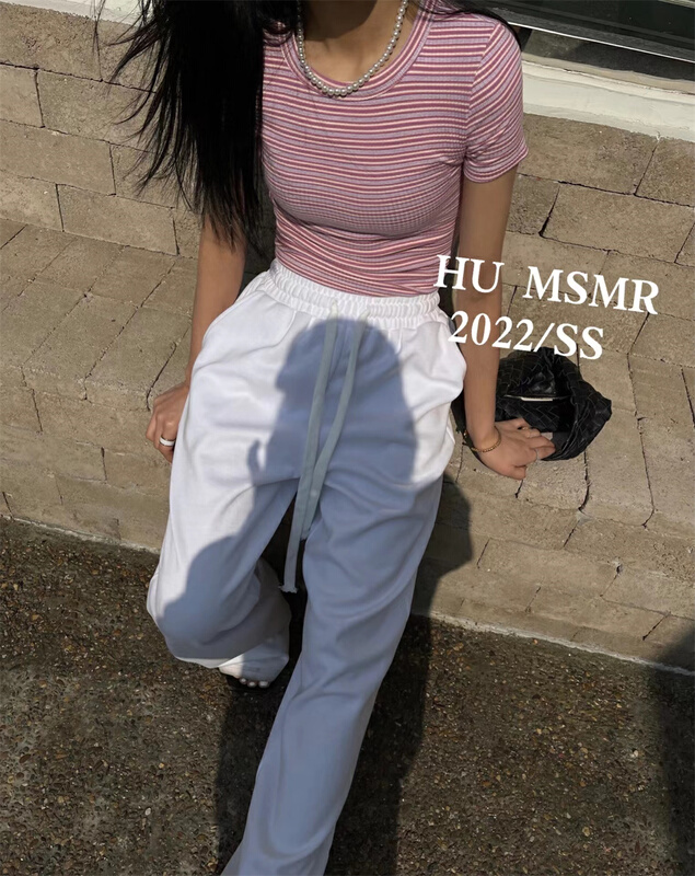 New year in early spring! [Hu] round neck versatile strip shirt ys1-6351# zyh