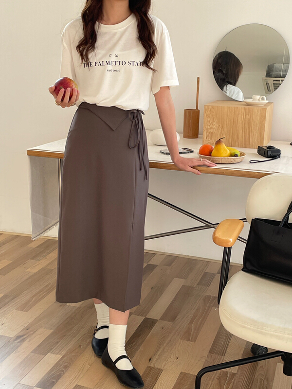 New year in early spring! [Hello September] split temperament versatile skirt h2232# CLS