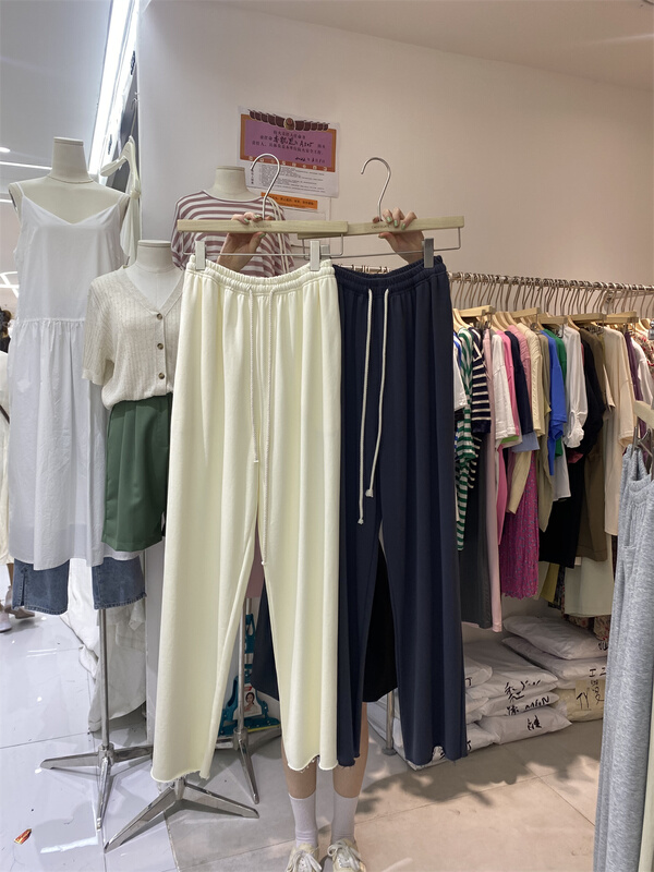 [choose] simple and slim personalized lace up casual pants 9329# CSX