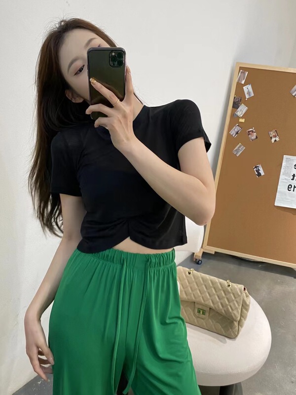 New in early summer! [modern 197] Korean version simple and versatile short sleeve T-shirt 0030# zyh