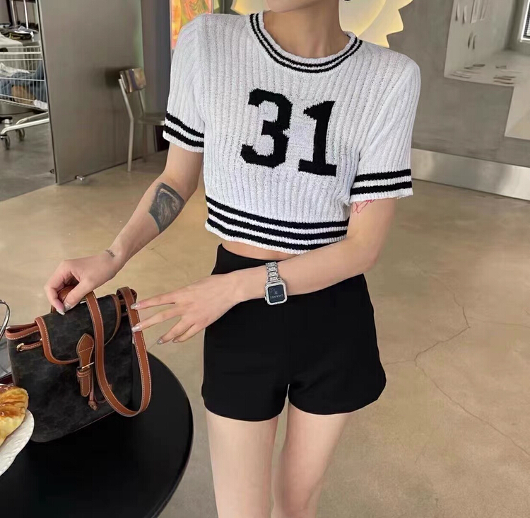 [blue show] fashionable and versatile round neck sweater 6100# LSW