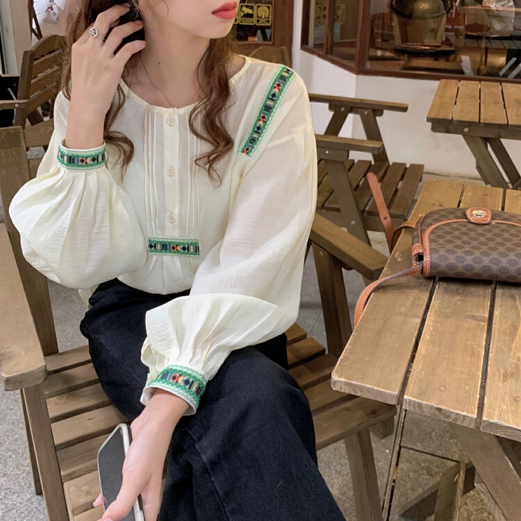New year in early spring! [timely rain] Han Feng ins lady's blouse (only selling blouses) c1212# WPL
