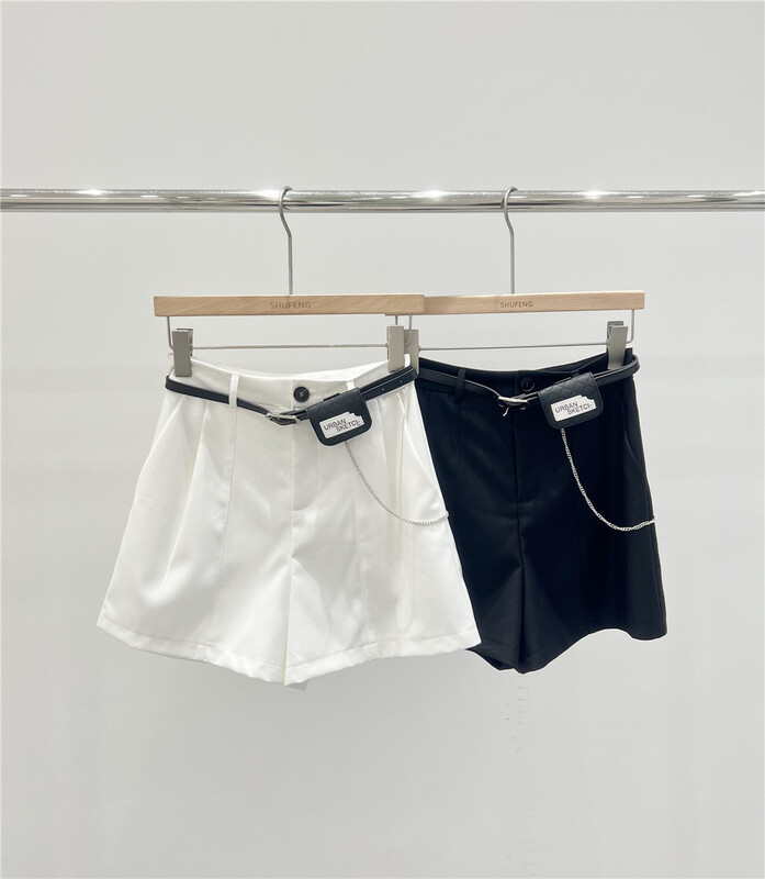 "SHUFENG" Korean version of high waist Joker loose casual shorts (with waist pack) 5995# LSL