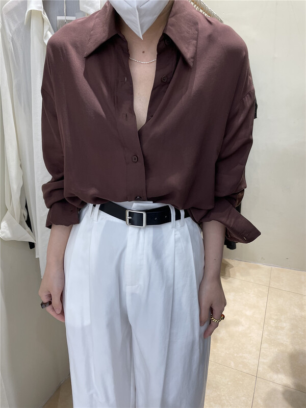 [one more] straight tube loose wide leg casual pants (with belt) 23018# XYJ