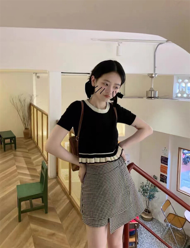 [MS studio] plaid and versatile skirt 06095# PCZ
