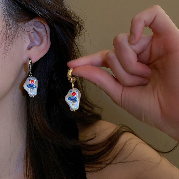 [inside] fashionable irregular pearl Design Earrings r8799# zxl