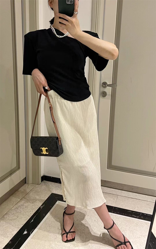 [jvv sister] elastic waist, slim and versatile skirt 82211# zxl