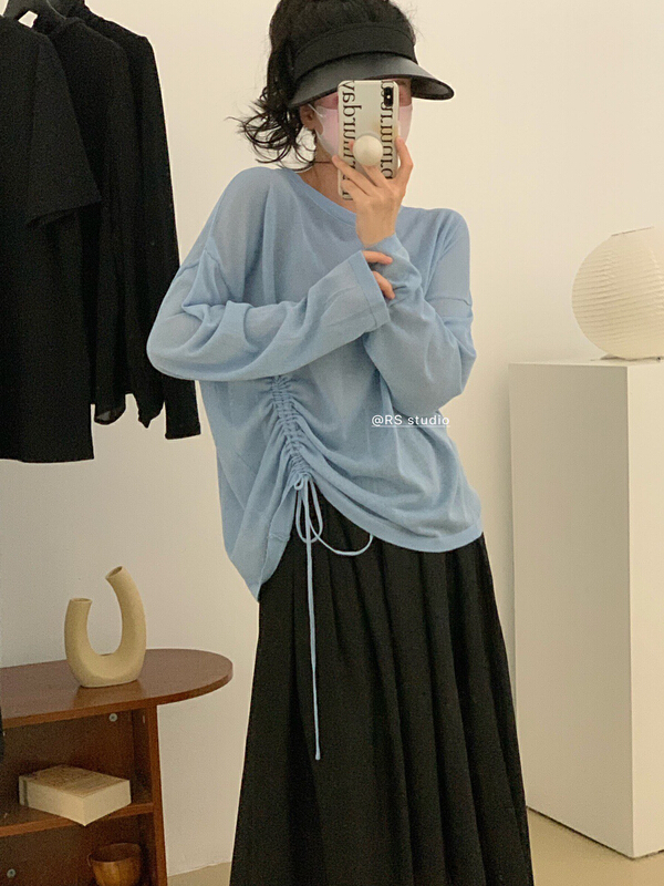[RS] design drawstring sunscreen shirt m2013# XYY