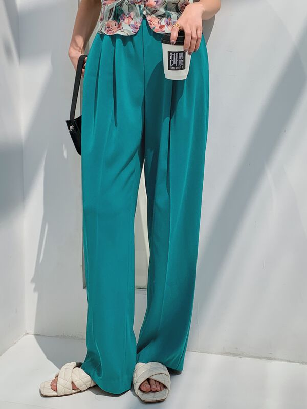 [Hanna inclusive] fashionable commuter high waist versatile trousers m3103# XJ