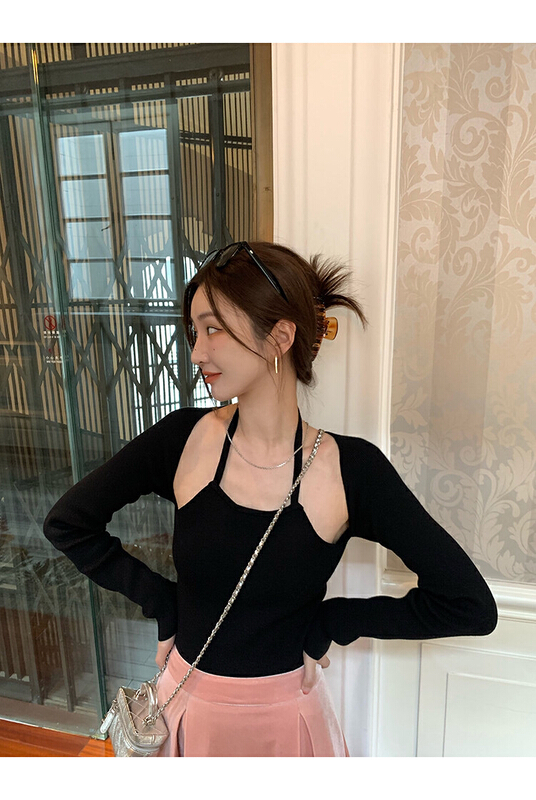 [colorfui] neck hanging collarbone fine thin sweater (only selling knitwear) 6320# cqw