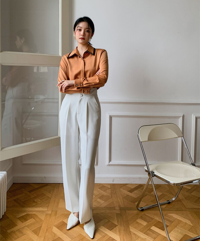 New year in early spring! [Hanna inclusive] comfortable and versatile simple straight pants 3012# XJ