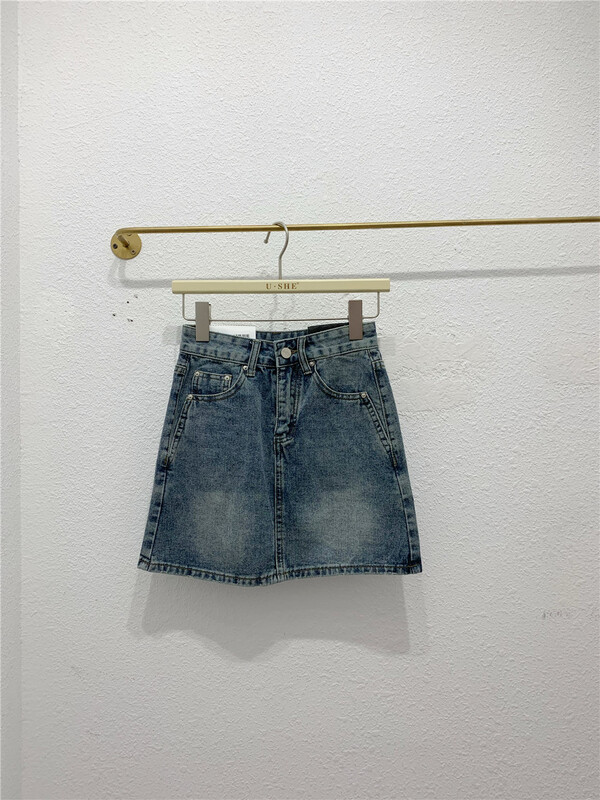 [u.she] Korean casual slim denim skirt 98065# cqw