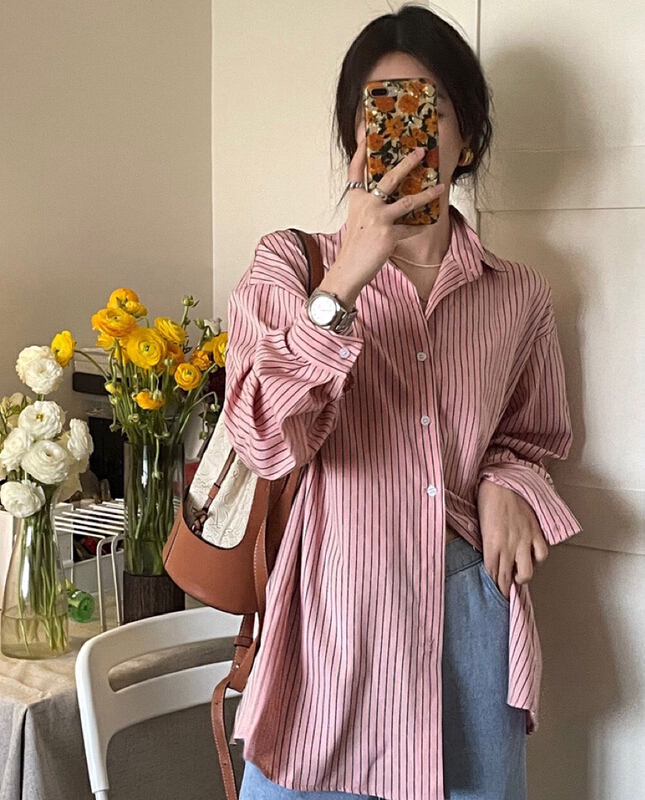 New in early summer! [X.C] Korean street lazy stripe shirt 288# WPL