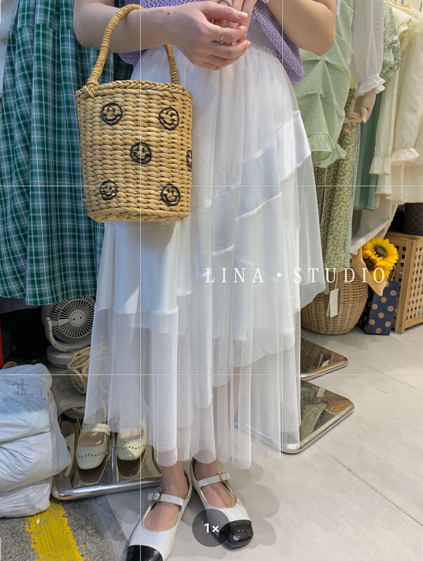 New year in early spring! [Lina] irregular gentle wind fairy skirt 0078# hjy