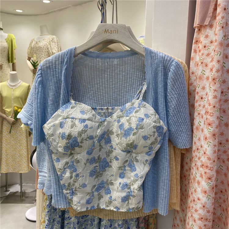 [mani] pure wind broken flower age reducing vest / sling (excluding coat) ys1-6962# HBx
