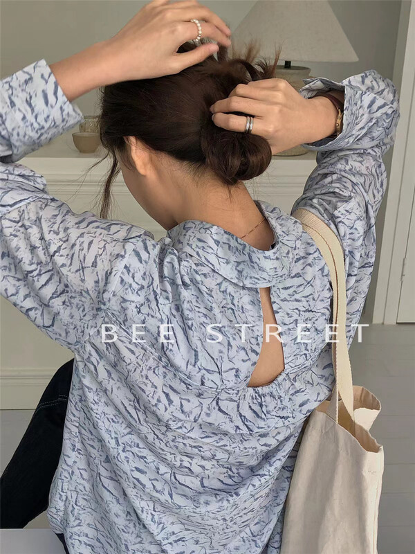 [bee Street] Korean minority loose shirt ys1-w9040# jhy
