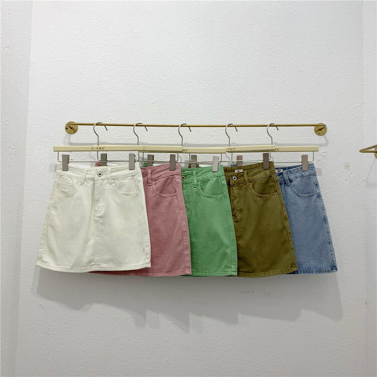 [u.she] Korean style casual slim skirt 88653# cqw