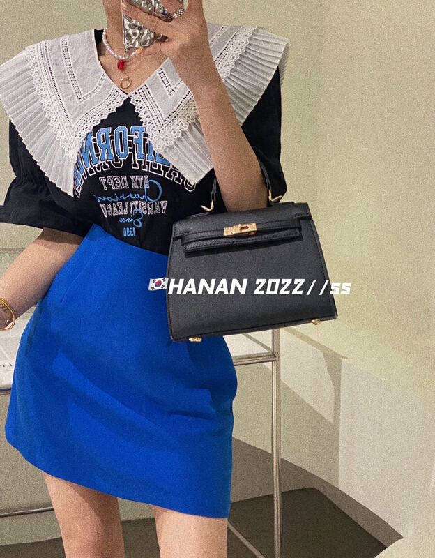 New in early summer! [Hanan] Korean versatile loose stitched short sleeve T-shirt 6866# LSL