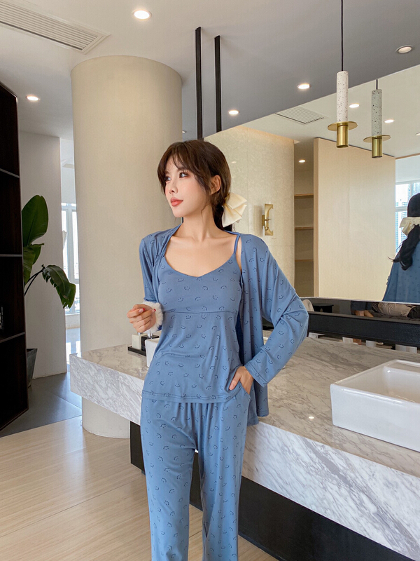 [CXU] bra Vest + casual pants + comfortable coat Pajama suit 3033# ZZL