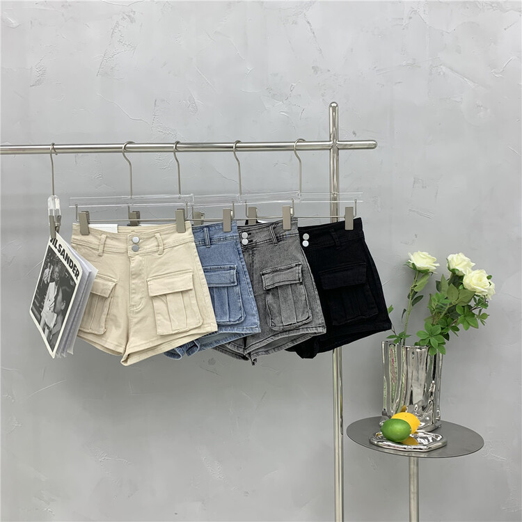 goods in stock! [u.she] personalized tooling design POCKET DENIM SHORTS 811575# cqw