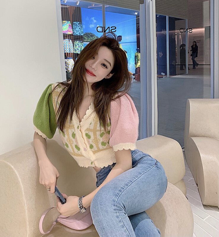 [salmoka] Korean fashion versatile knitted cardigan 5011# lwy