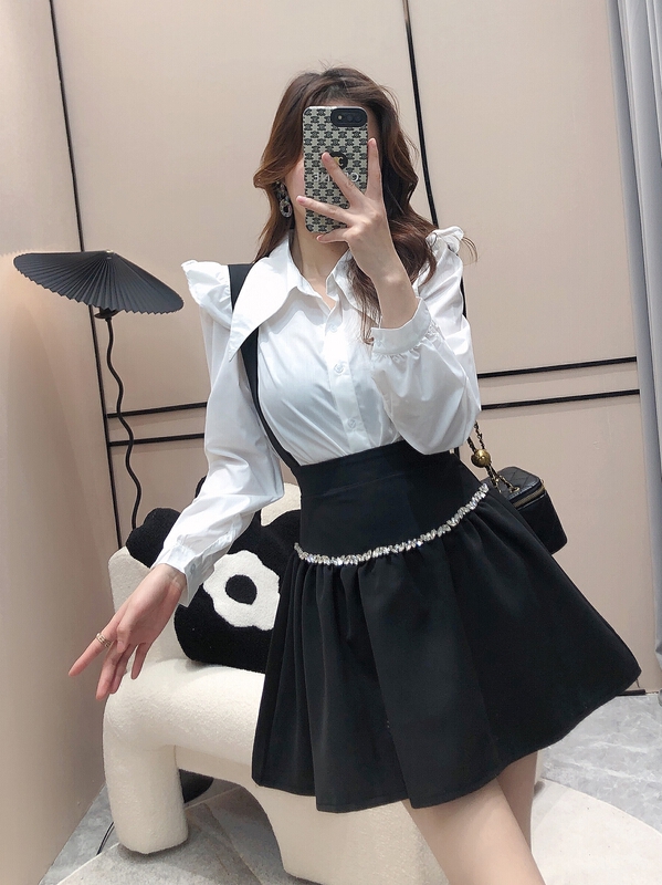 New in early summer! [pan] A-shaped slim suspender skirt 00352# PCZ