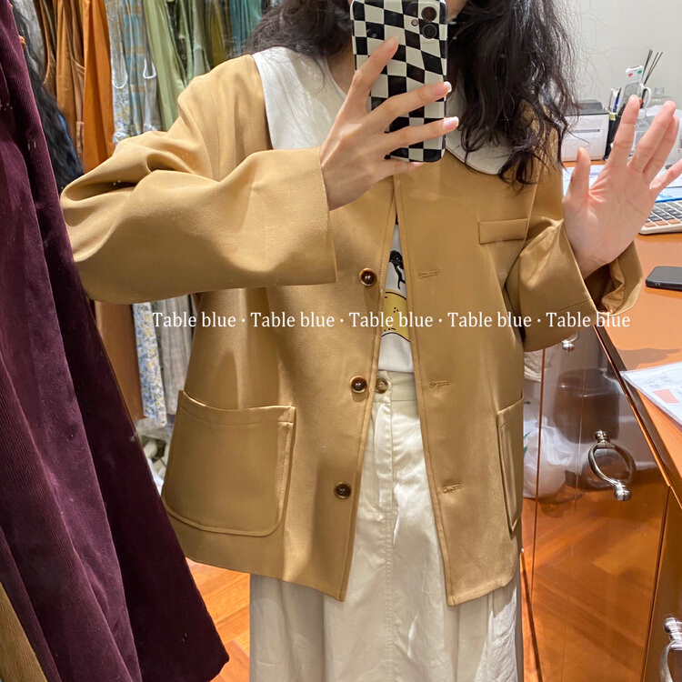 goods in stock! New year in early spring! [table blue] French urban color matching suit 2010# LSW