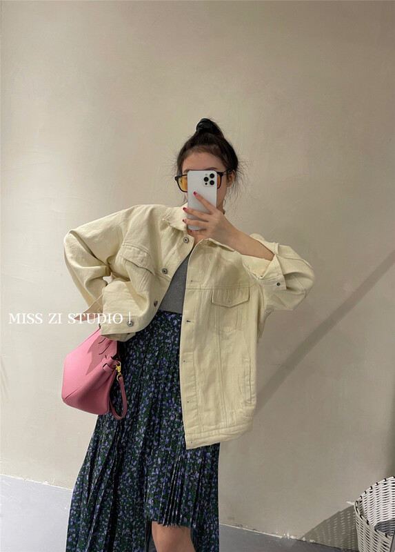 [miss Zi] Korean loose casual cowboy coat 2213-1# cqw