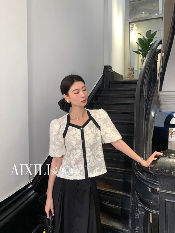 現貨!【AIXILI愛西里】韓版優雅蕾絲小衫  6286#  WPL