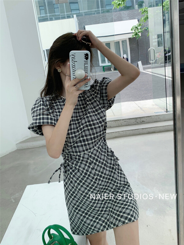 [Nair] Korean Plaid Pullover dress 58025# cqw