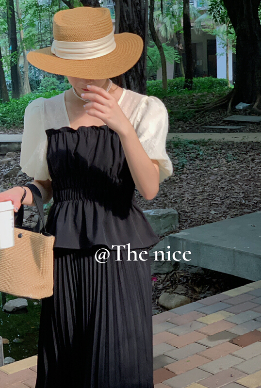 [the nice] French splicing fashion shirt a9200# hjy