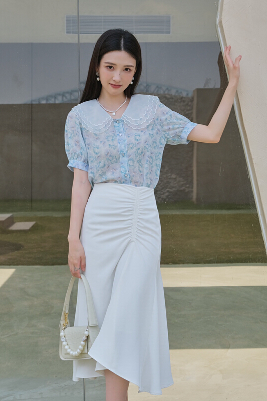 [style] irregular temperament fish swing skirt f8769# JJ