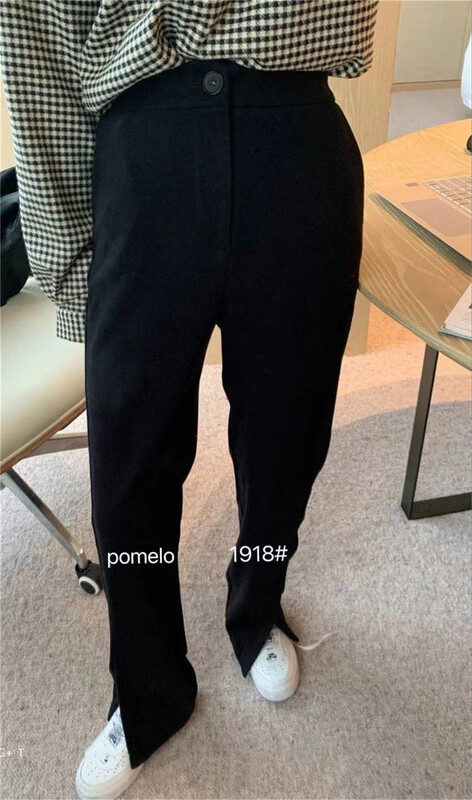 New year in early spring! [grapefruit] casual and versatile slit trousers 1918# hjy