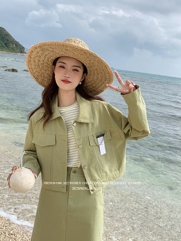 New year in early spring! [teem ing] fashionable and versatile short coat (with Brooch) (without chain) ys1-22t007# hjy