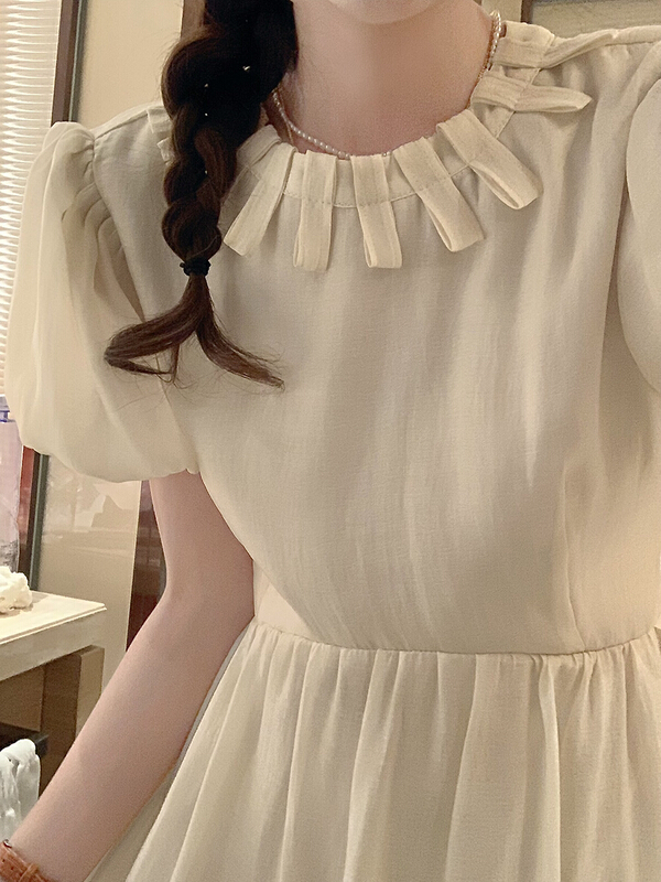 [MK] Korean slim craft collar dress 3260# hjy