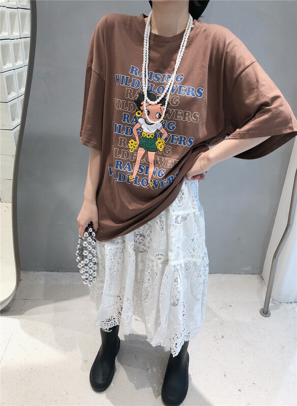 [rich] printed loose Pullover short sleeve T-shirt 77802# zyh