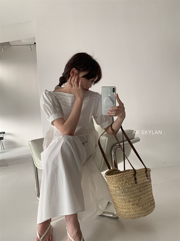 New in early summer! [A.K skylan] bubble sleeve Princess sweet dress 82556# zxl