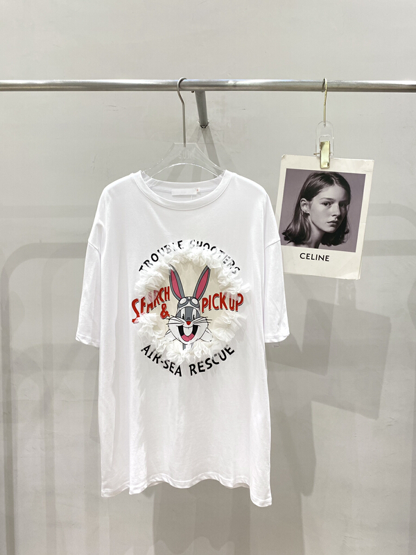 goods in stock! [sun] crew neck loose print short sleeve T-shirt t8503# lwy
