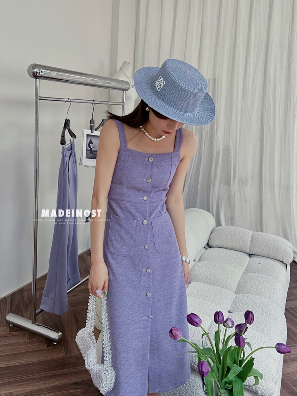 New in early summer! [OSHA madeinost] small fragrance high-grade vest dress 86209# ll