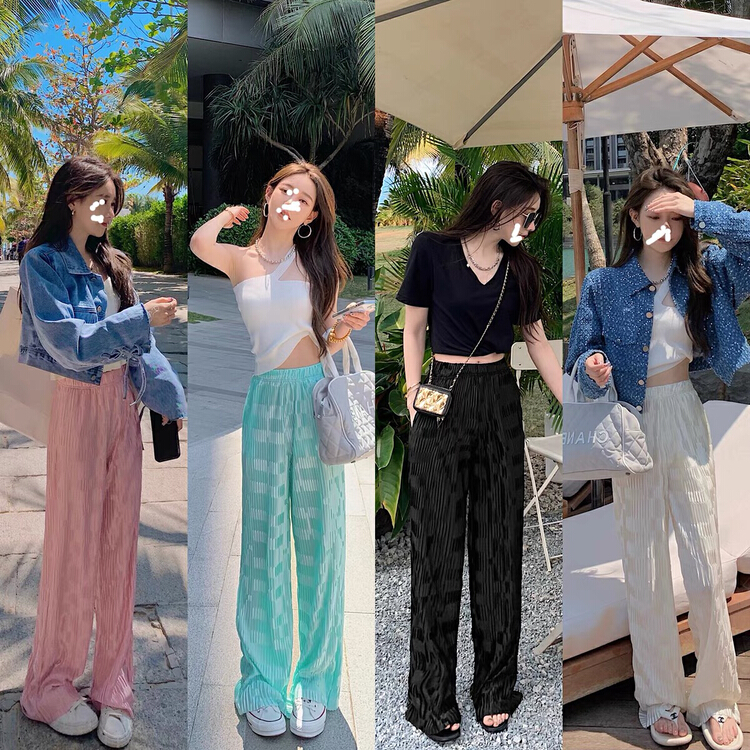 New in early summer! [Huaxi] high waist loose floor mopping casual pants 8842# PCZ