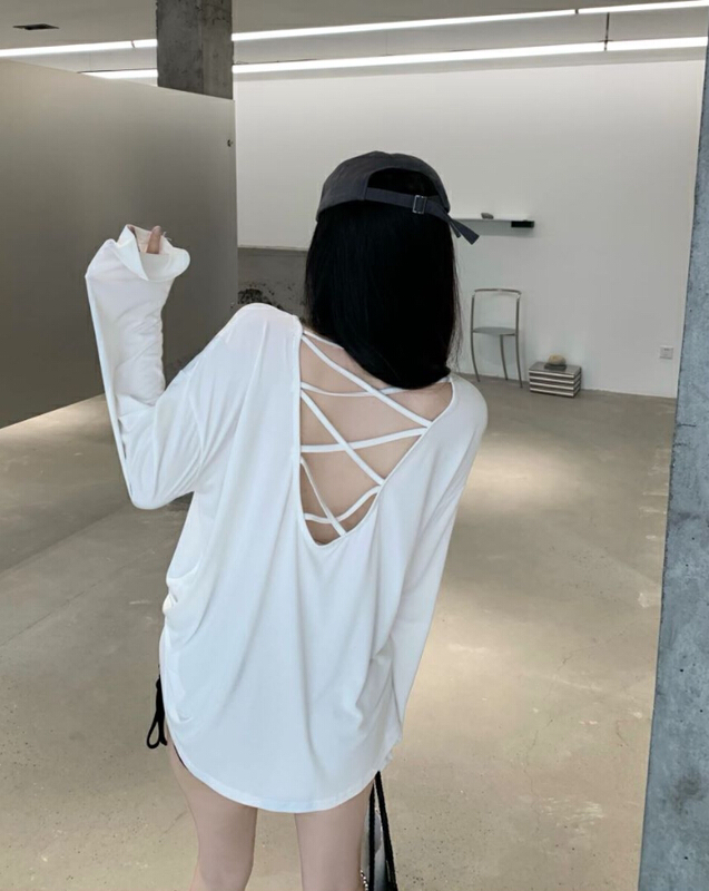 New in early summer! [c.h.z] hot girl backless care machine sunscreen shirt 90672# WTT
