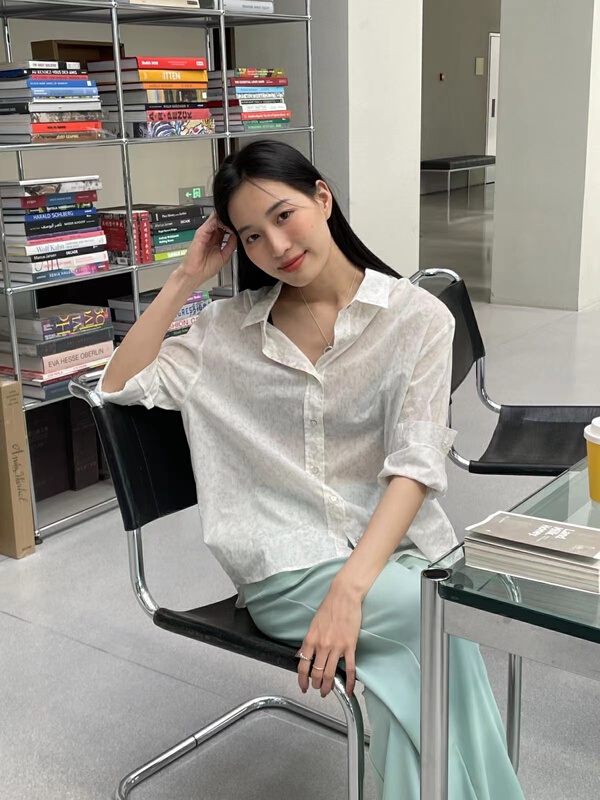 [clean space] Korean simple and versatile shirt 27670# CLS
