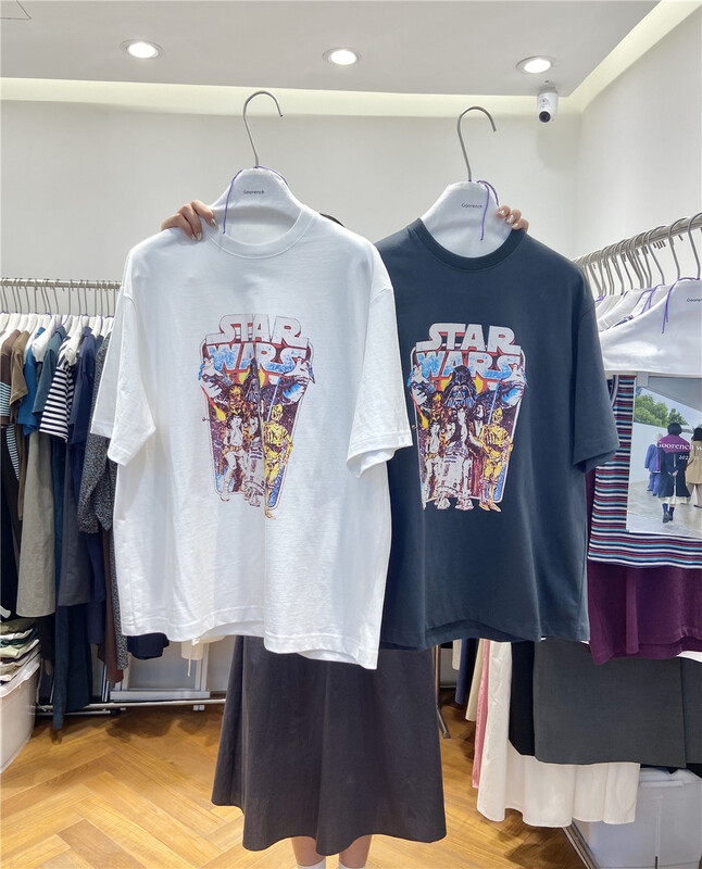 New in early summer! [silence woman] Korean print Pullover short sleeve T-shirt wr041# CLS